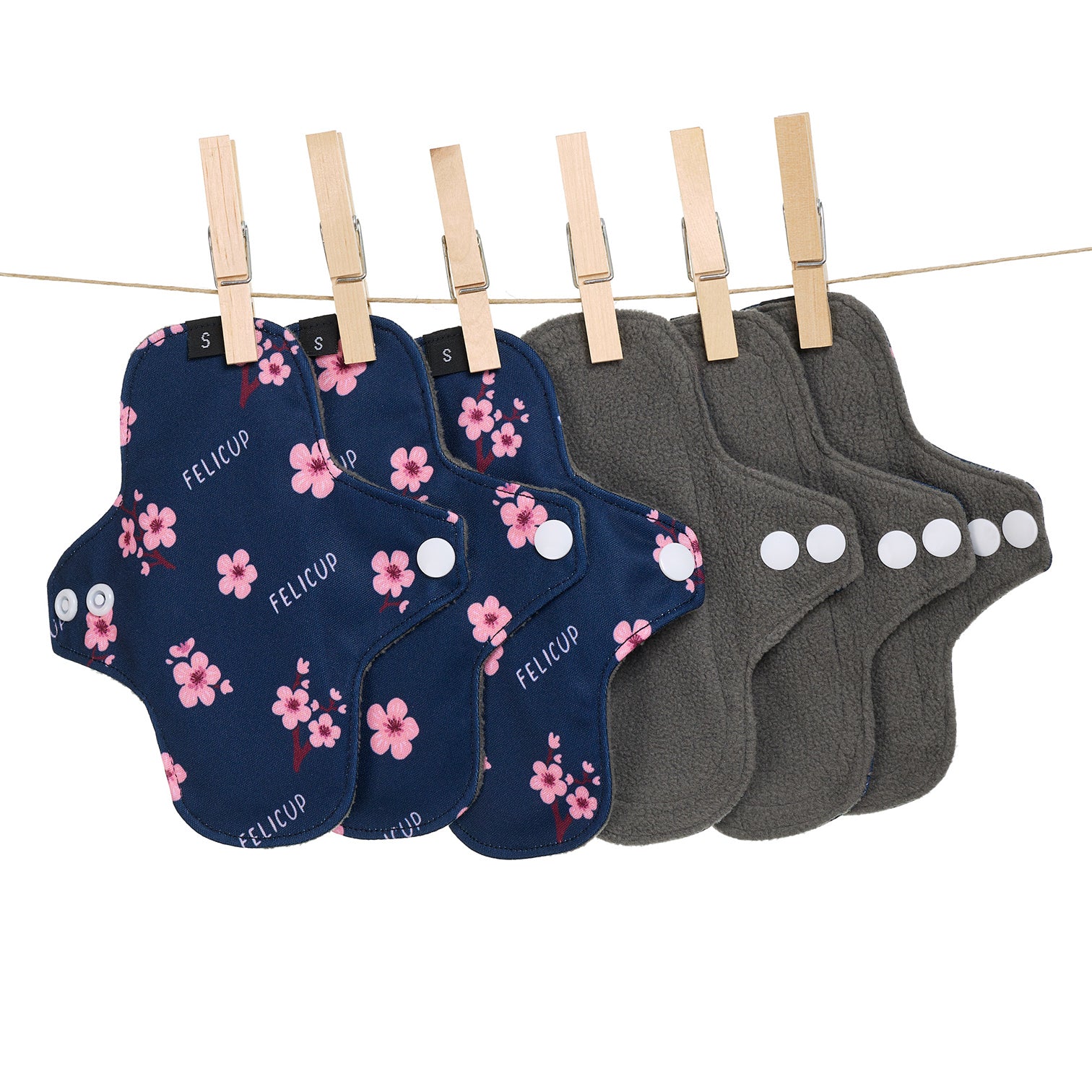6er- oder 12er-Pack waschbare Slipeinlagen