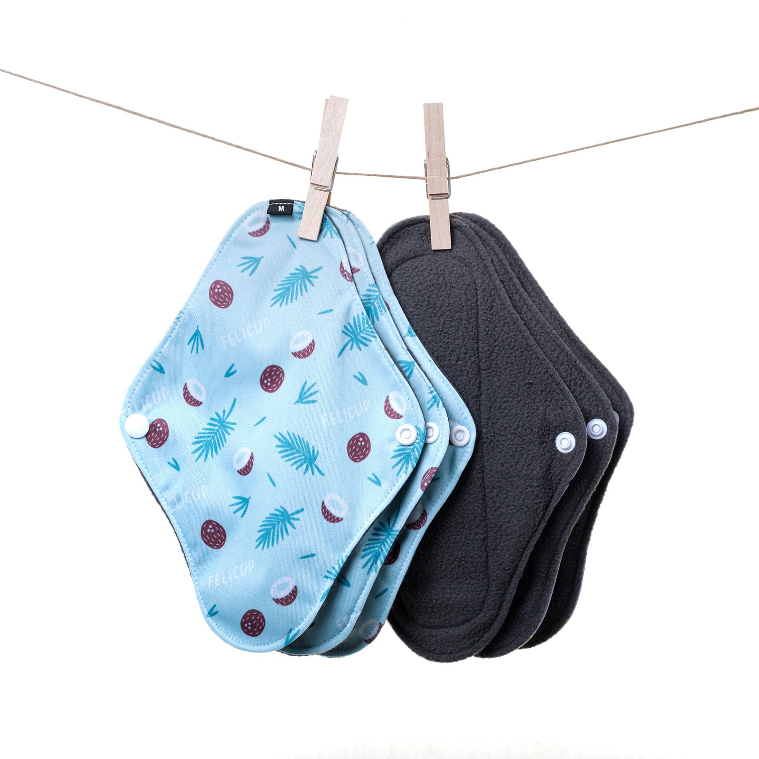 6er- oder 12er-Pack waschbare Damenbinden